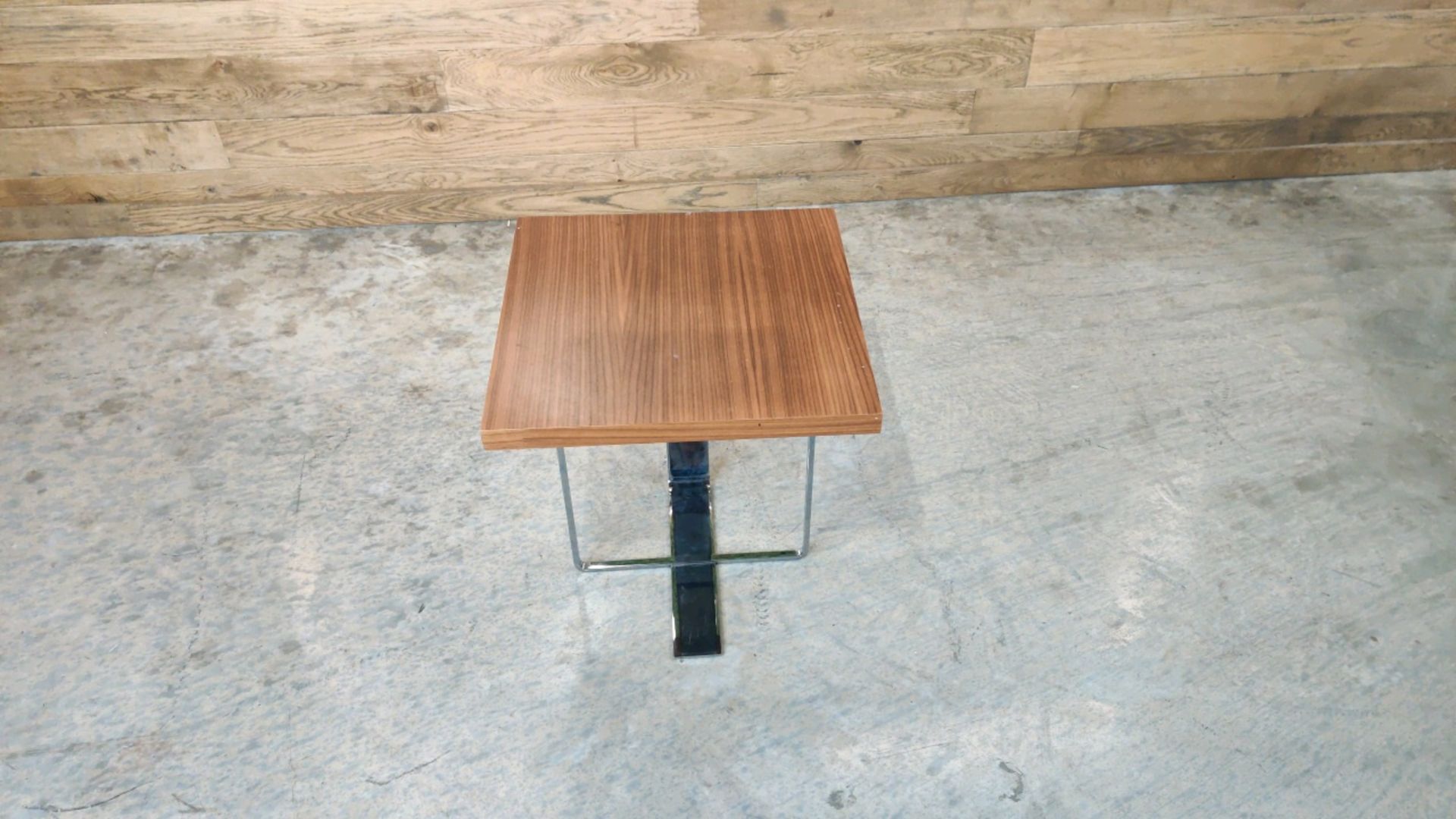 Porada Square Wooden Table With Metal Legs And Frame - Image 2 of 5