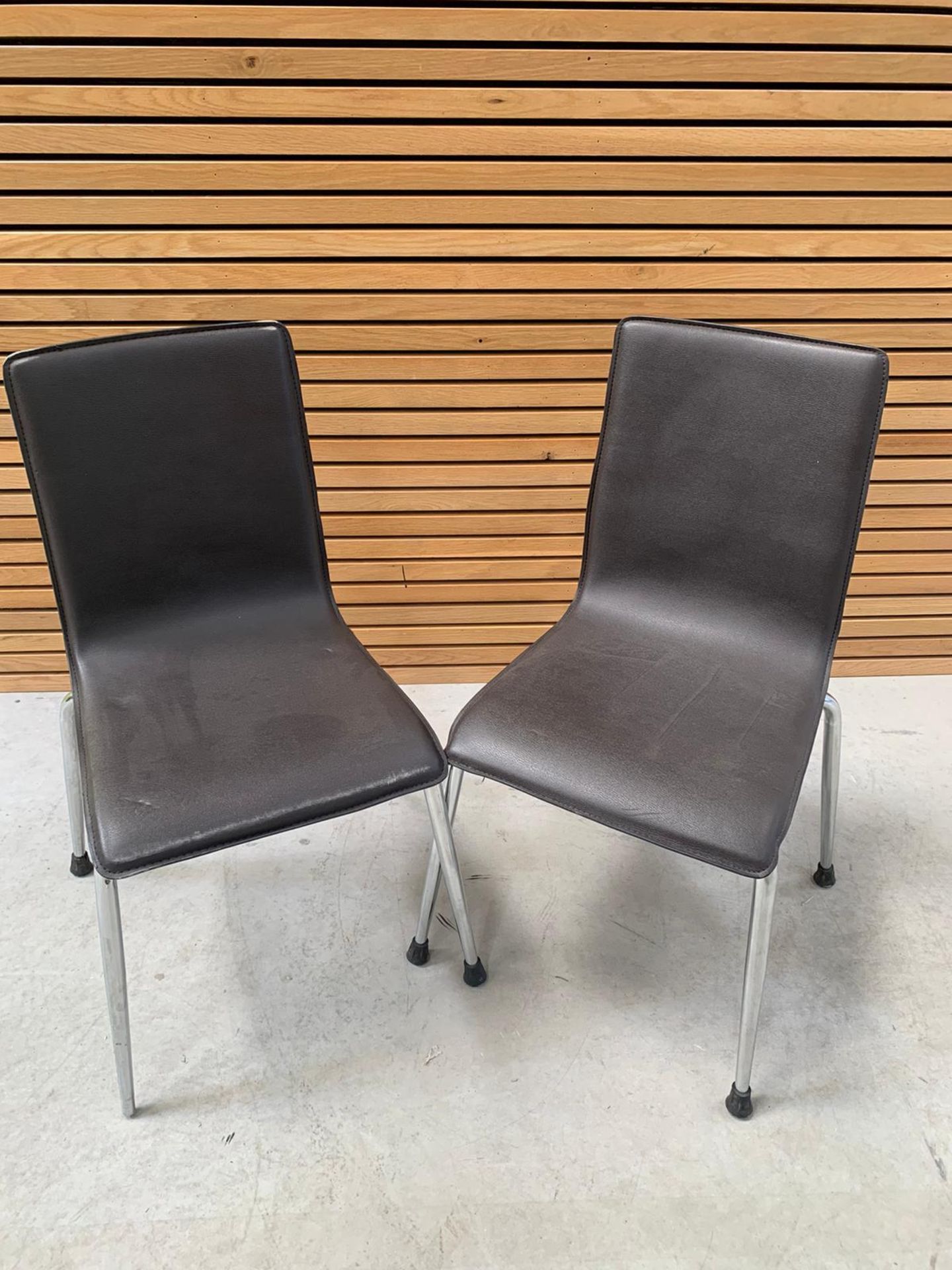Set Of 2 Black Puma Chairs - Image 2 of 6