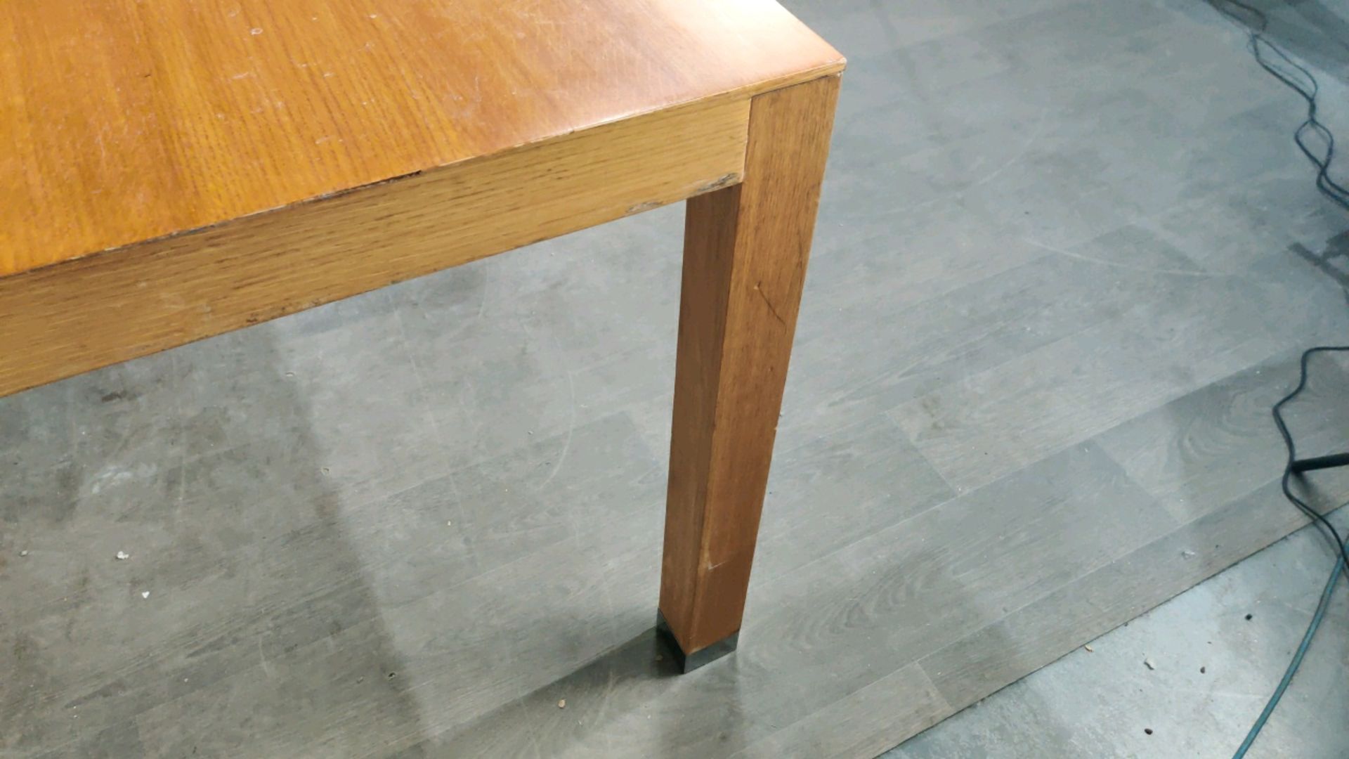 Large Wooden Table With Chromed Feet - Image 4 of 5