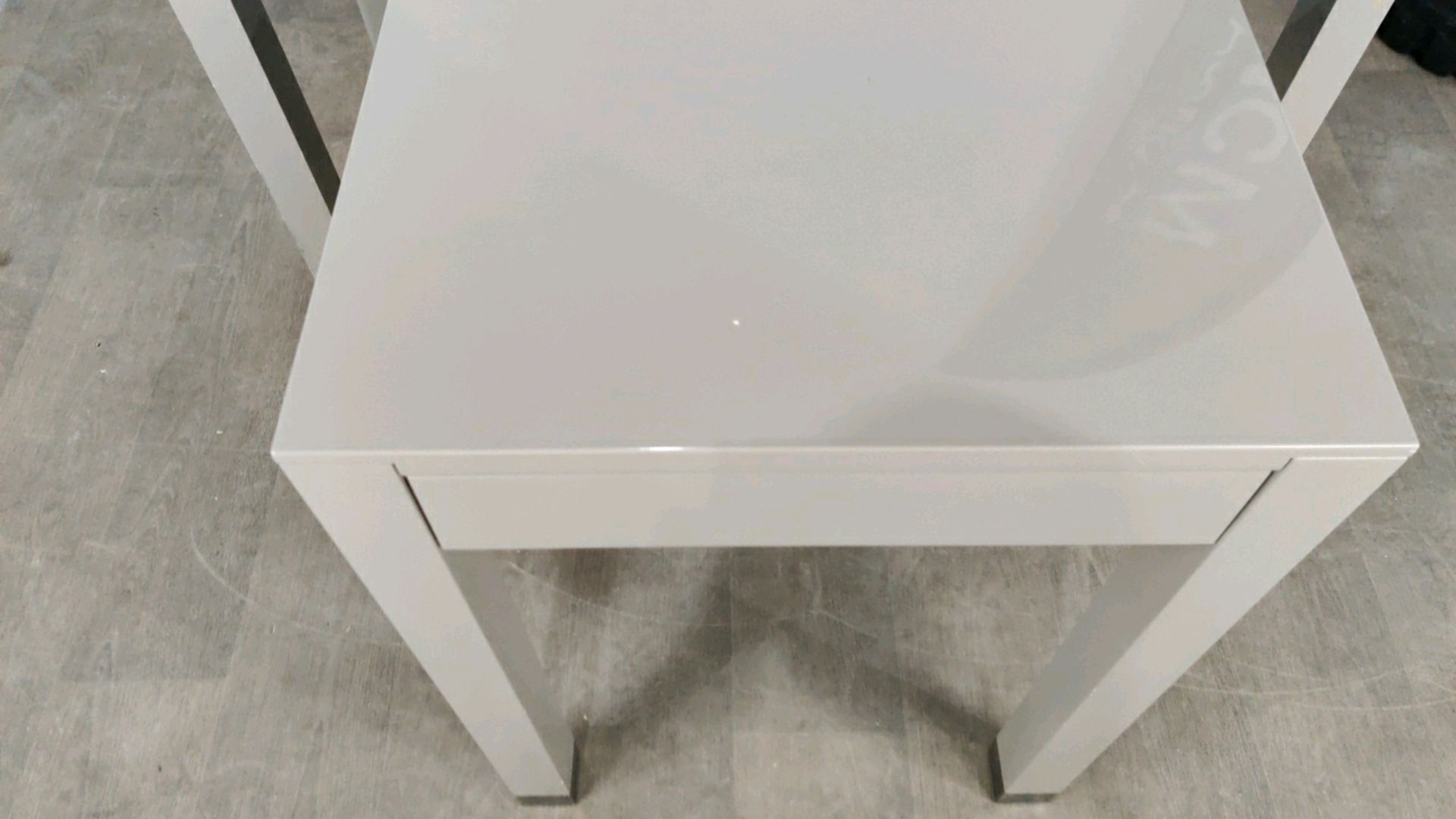 Side Table with Drawer - Grey Gloss Finished x3 - Image 5 of 9