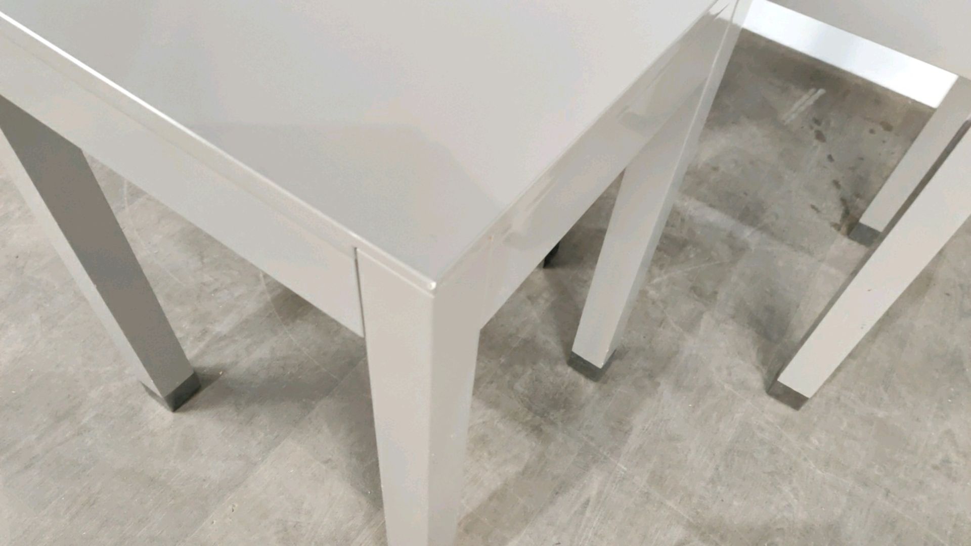 Side Table with Drawer - Grey Gloss Finished x3 - Image 6 of 9