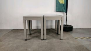 Side Table with Drawer - Grey Gloss Finished x4