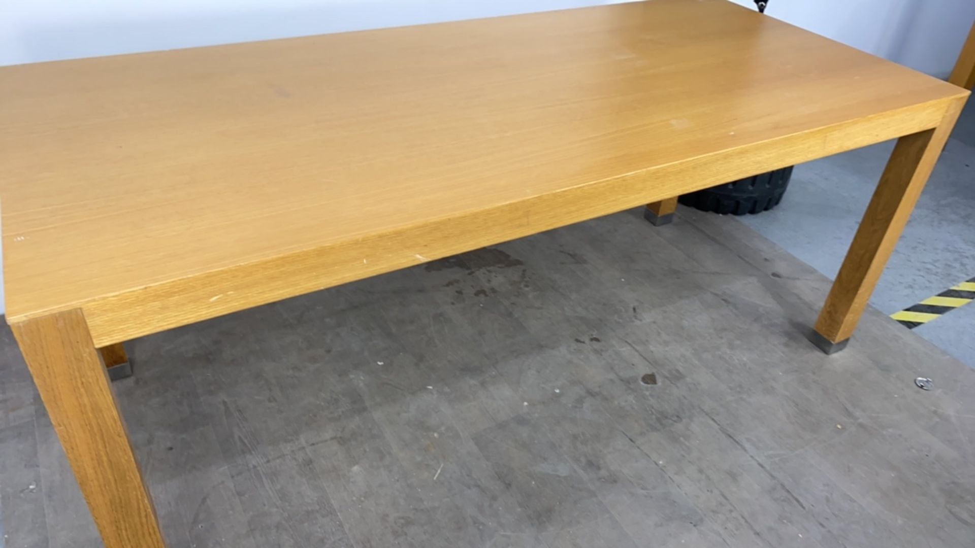Large Wooden Table With Chromed Feet - Image 3 of 4