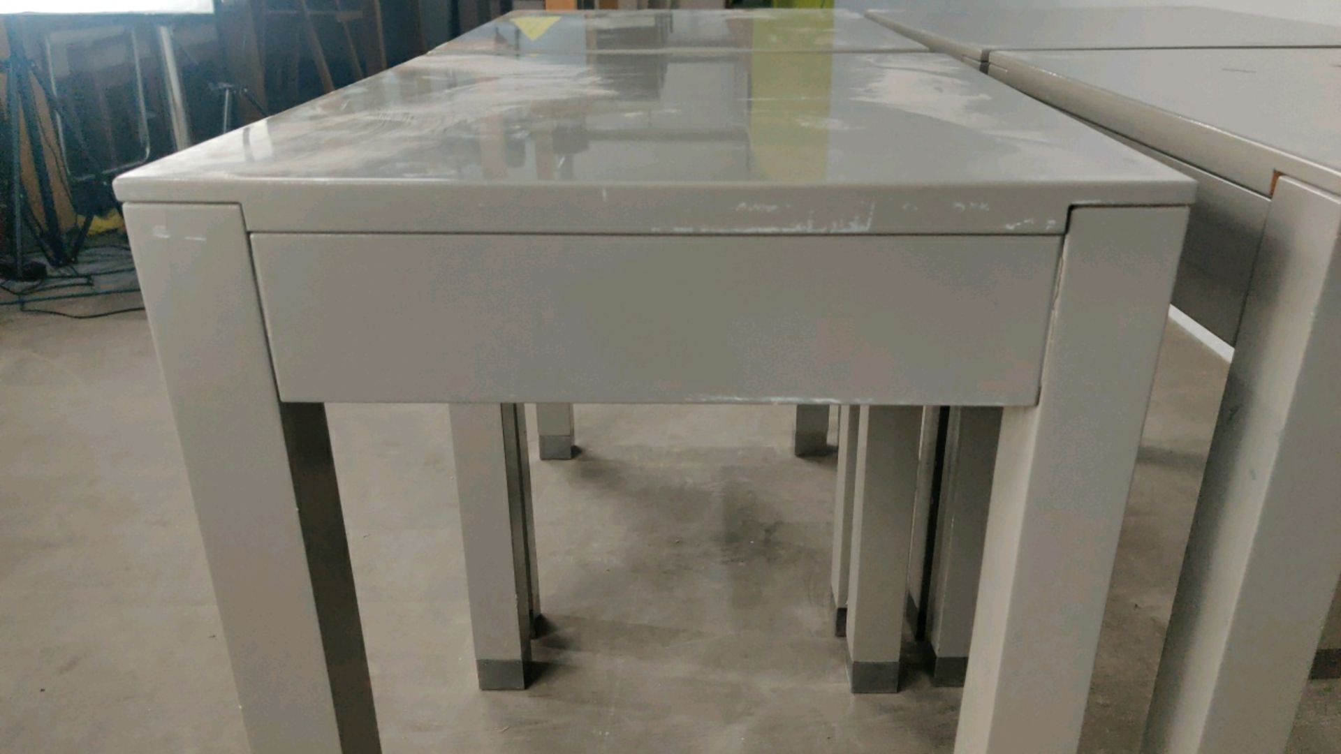 Side Table with Drawer - Grey Gloss Finished x4 - Image 6 of 7