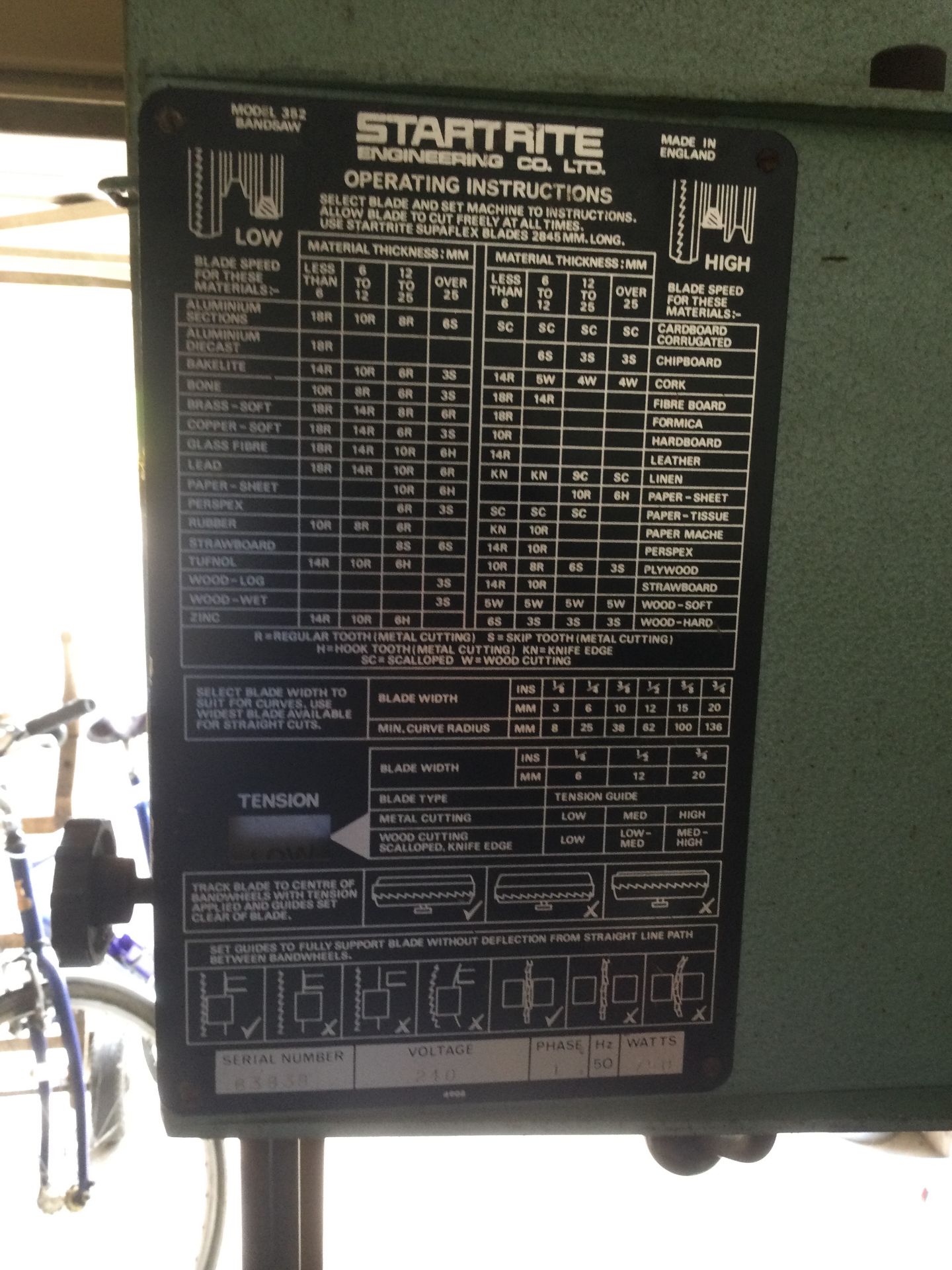 Startrite 352 Bandsaw - Image 3 of 3