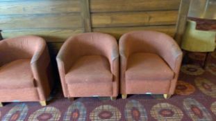 Set Of Two Dark Red Armchairs