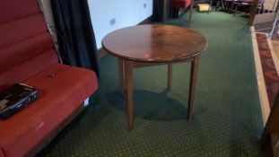 Circular Black Wooden Table