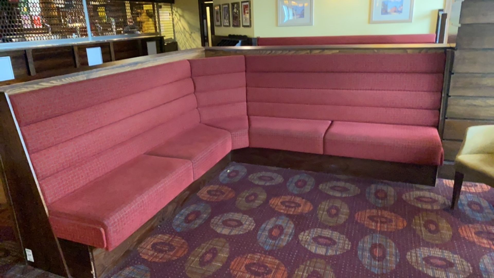 Large Corner Upholstered Bench Seating - Image 3 of 4