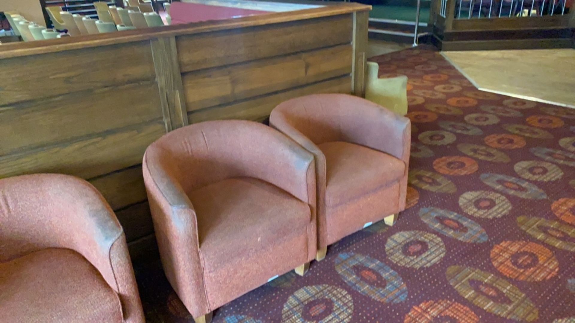 Set Of Two Dark Red Armchairs - Image 2 of 4