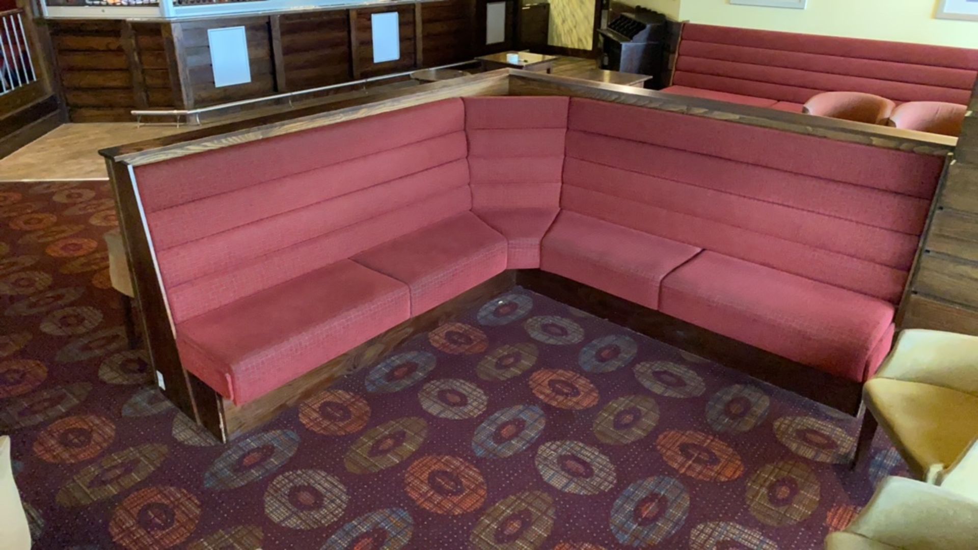 Large Corner Upholstered Bench Seating - Image 2 of 4