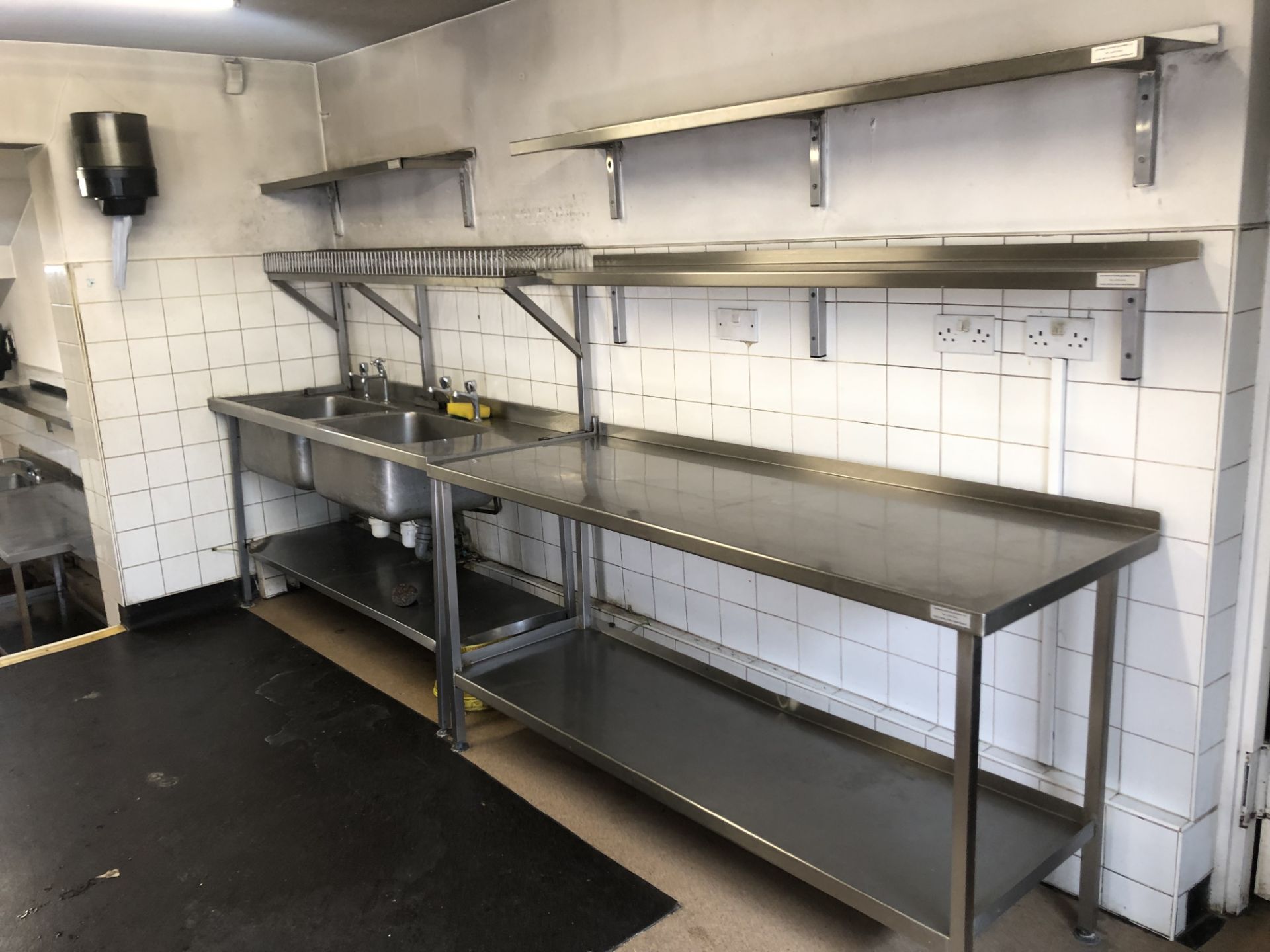 Stainless Steel Preparation Unit & X2 Shelves - Image 5 of 5