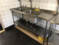 Stainless Steel Sink Unit (Damaged)