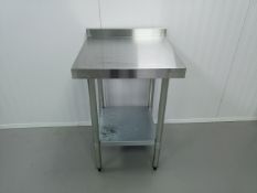 Vogue Stainless Steel Table with Upstand 600mm