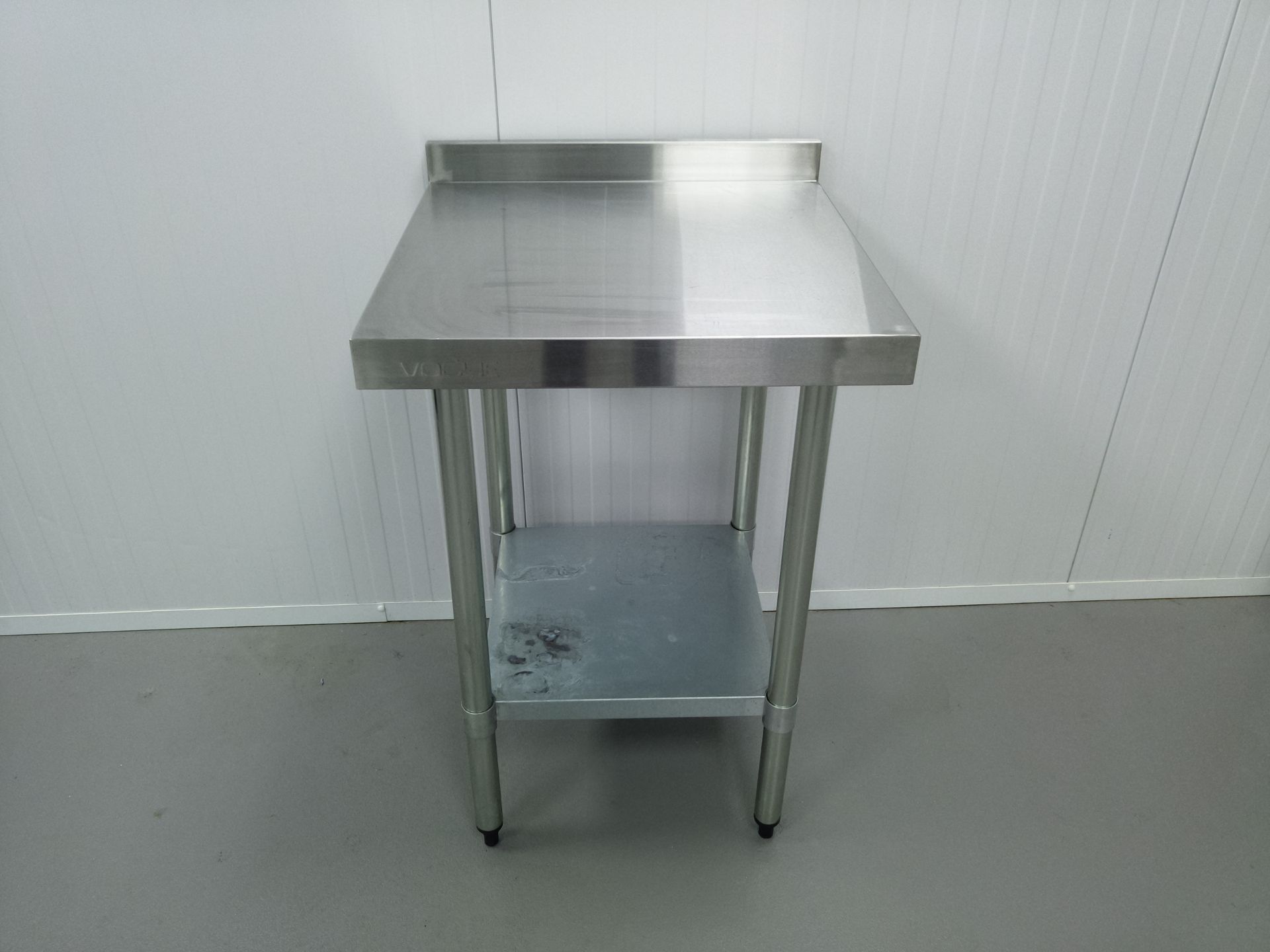 Vogue Stainless Steel Table with Upstand 600mm