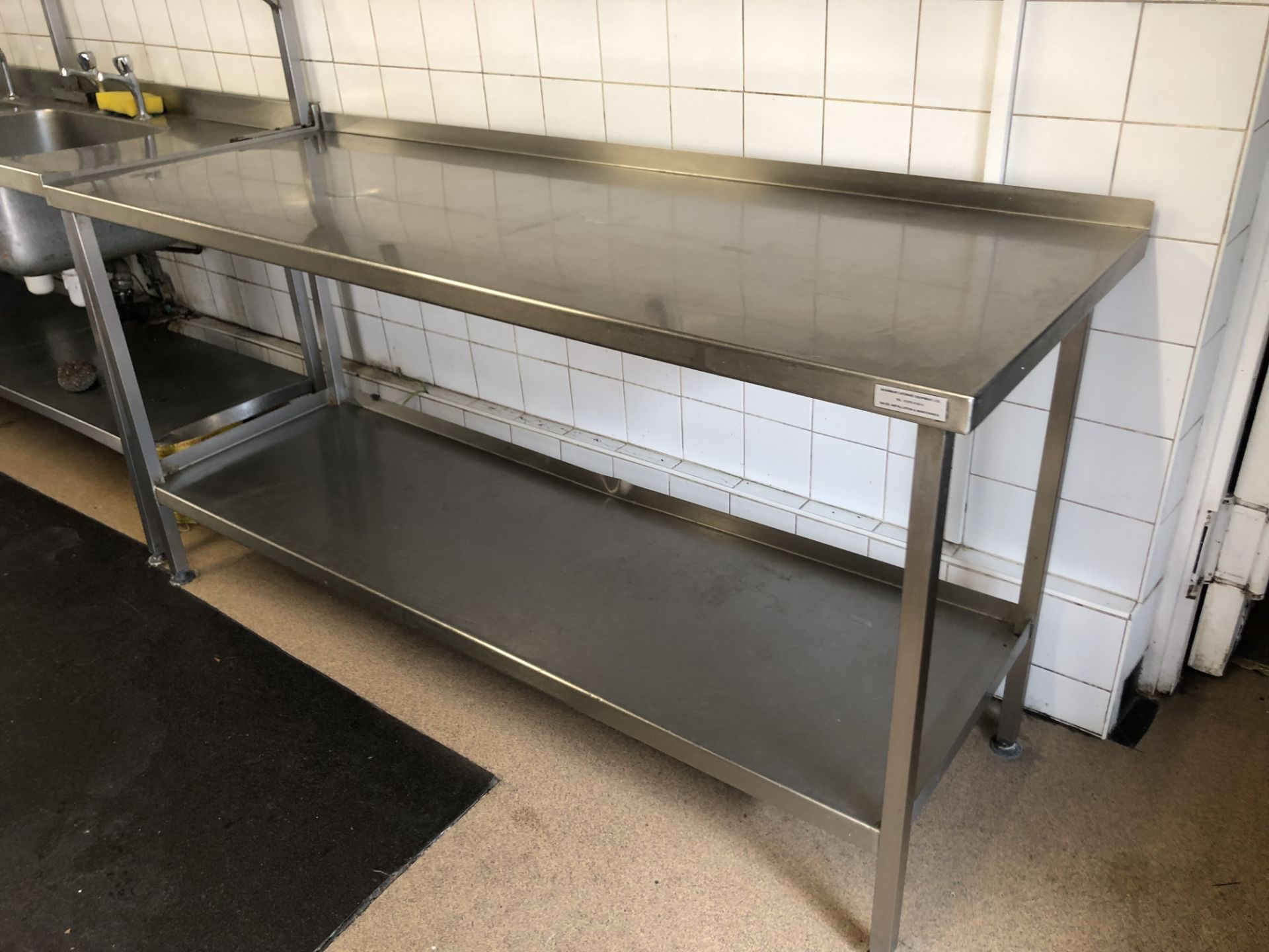 Stainless Steel Preparation Unit & X2 Shelves - Image 4 of 5