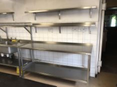 Stainless Steel Preparation Unit & X2 Shelves