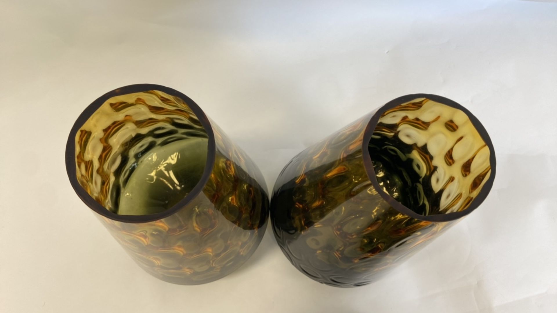 Large Bubble Glass Vases - Image 3 of 5