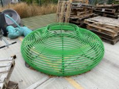 Green Metal Outside Circular Bench