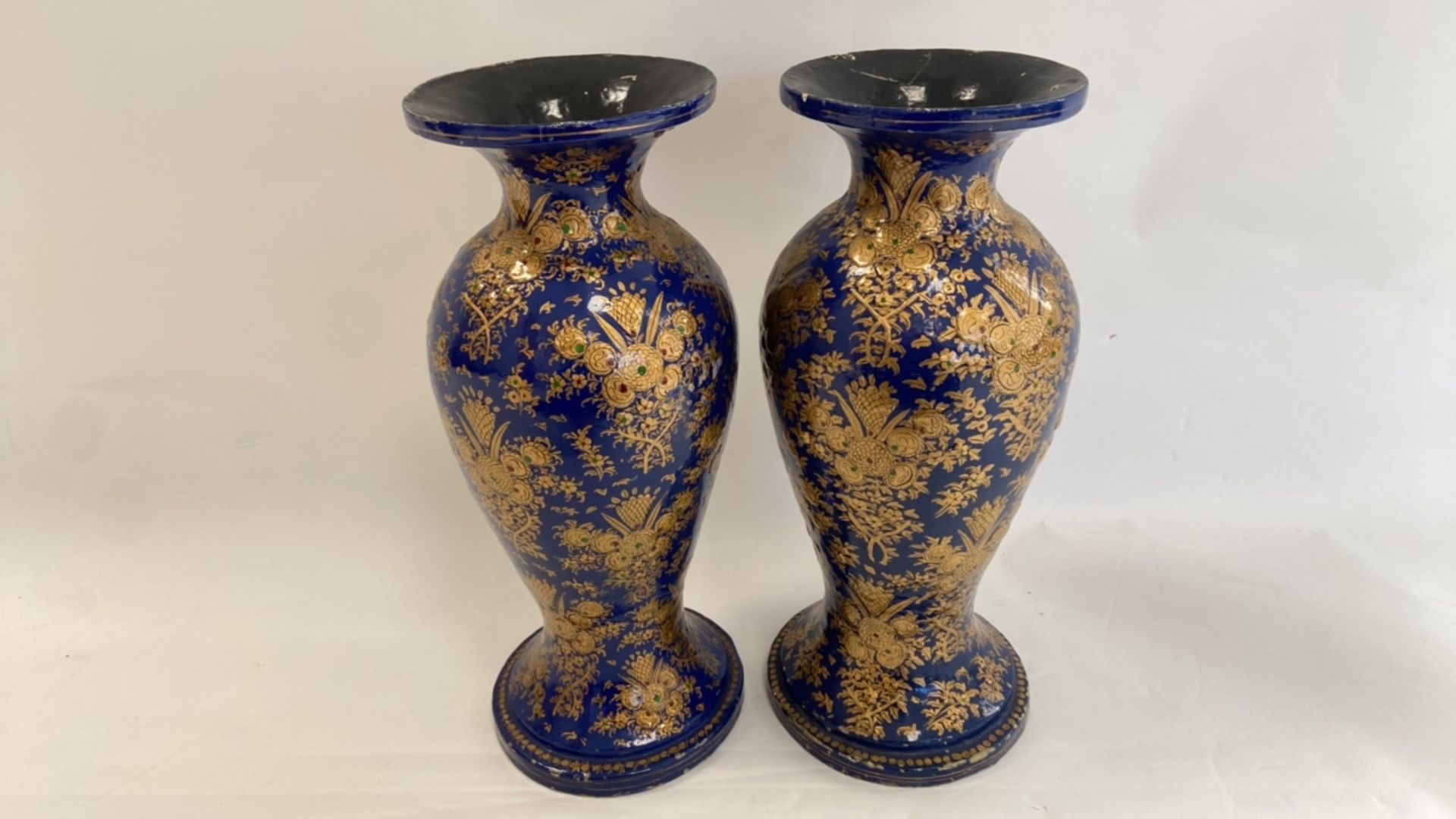 Papier-Mache Vase x2