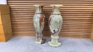 Green Onyx Tall Vases