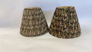 2x Lamp Shades With Flower Pattern