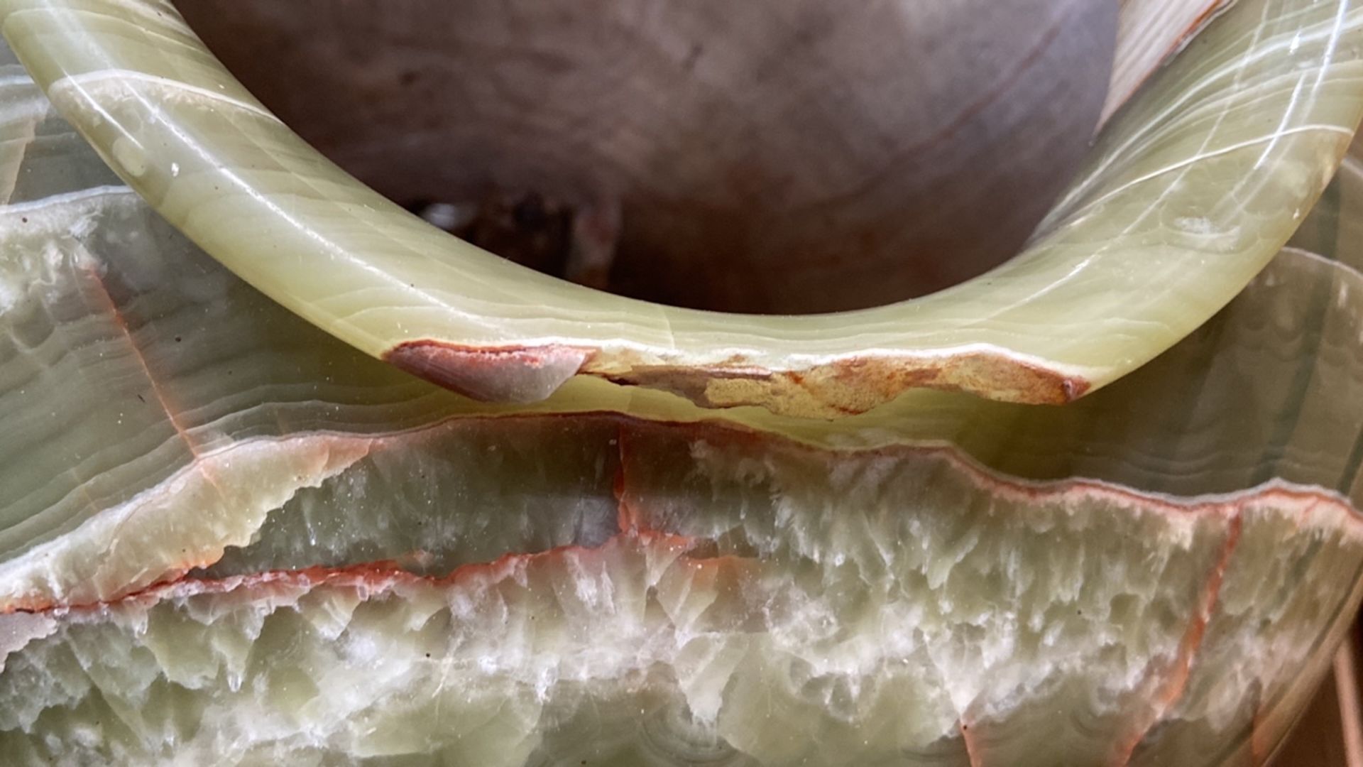 Mid-Century Onyx Green Vase - Image 7 of 9