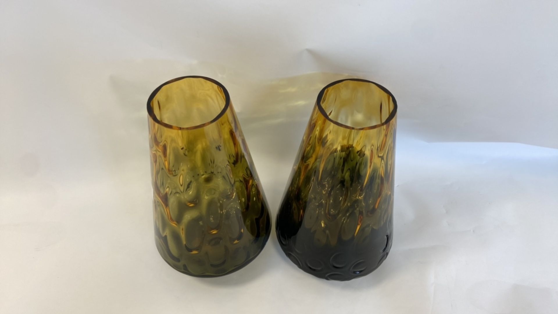 Large Bubble Glass Vases - Image 2 of 5