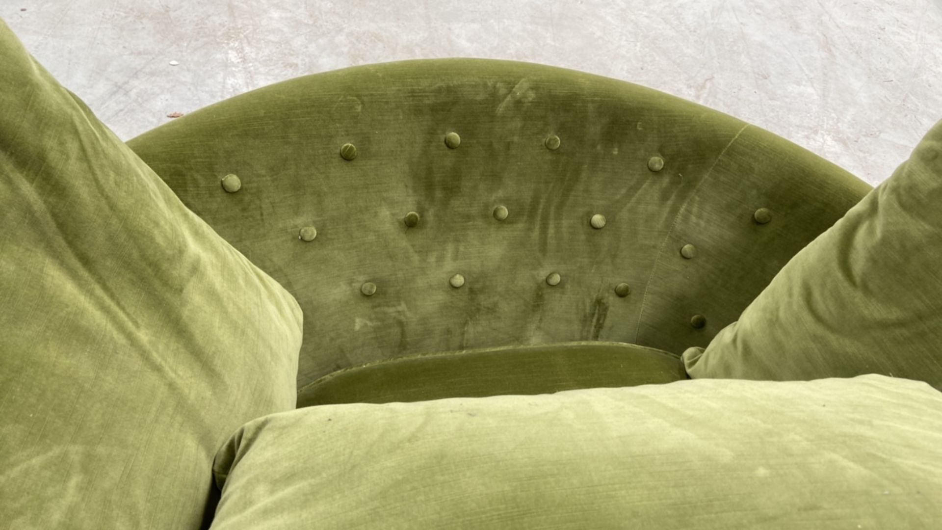 Green Velvet Swivel Chair - Image 7 of 7