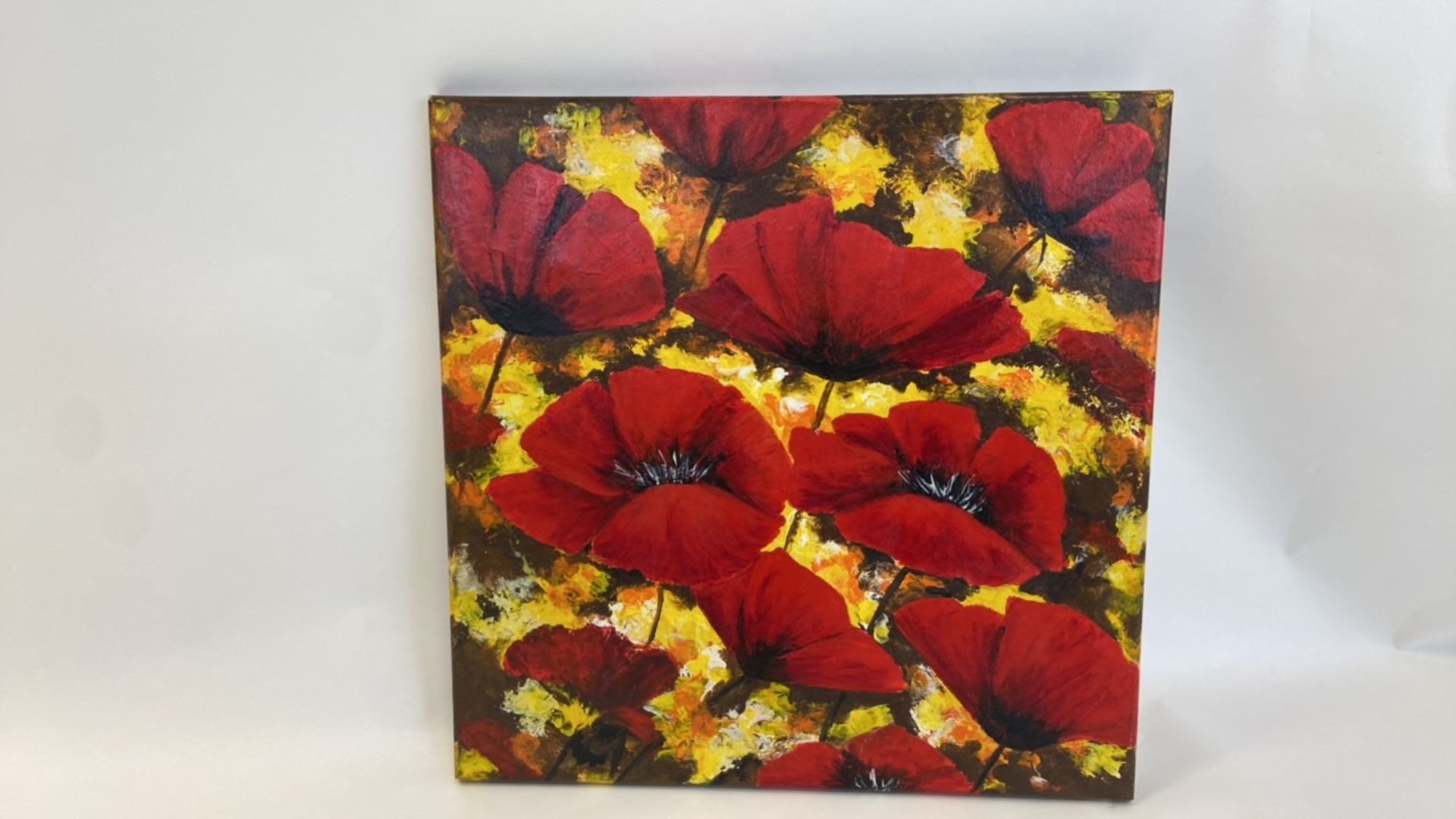 Poppy Acrylic Painting on Canvas