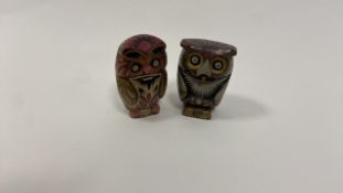 Wooden Owl x2