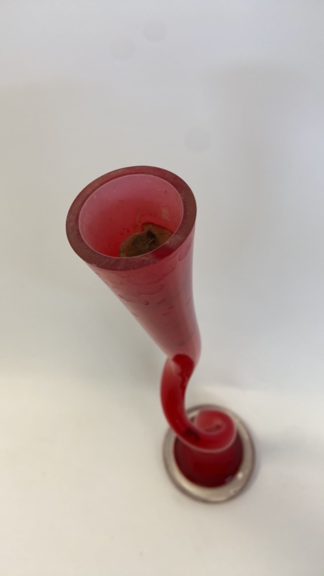 Red Flute Vase - Image 2 of 3