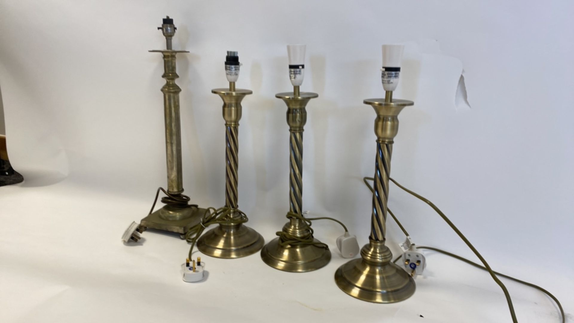 Set Of 4 Bronzed Lamps - Image 3 of 3