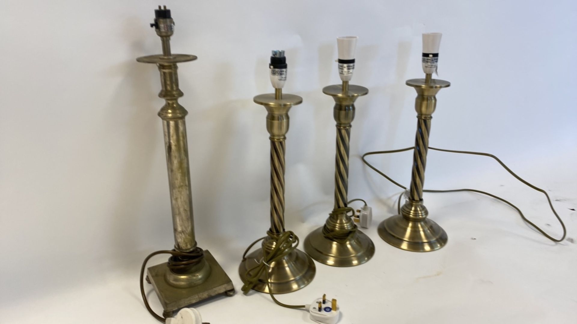 Set Of 4 Bronzed Lamps - Image 2 of 3