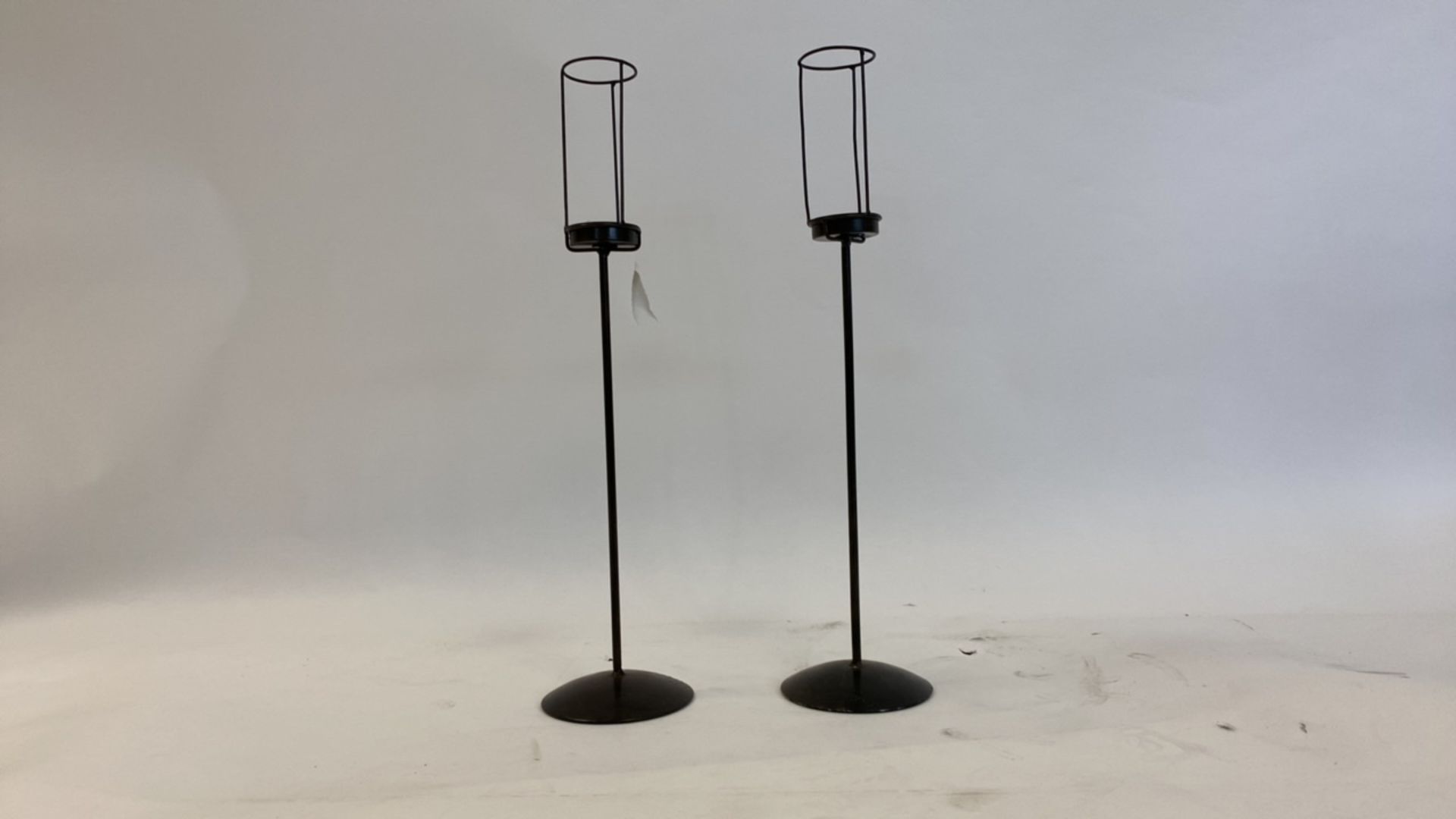 2x Black Candle Holders