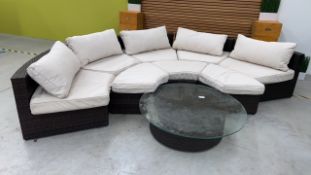 Oceans Large Rattan Half Circle