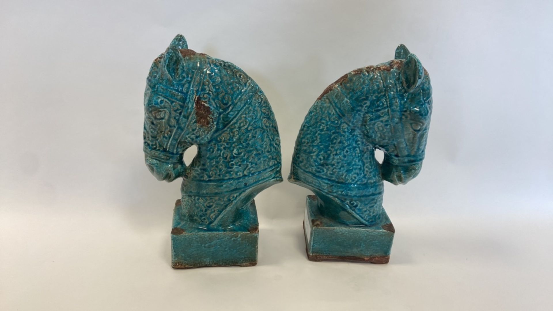 Antique, Handmade Ceramic Horse Statue - Image 8 of 8