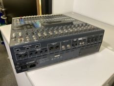 Yamaha Q1V96 digital mixer.