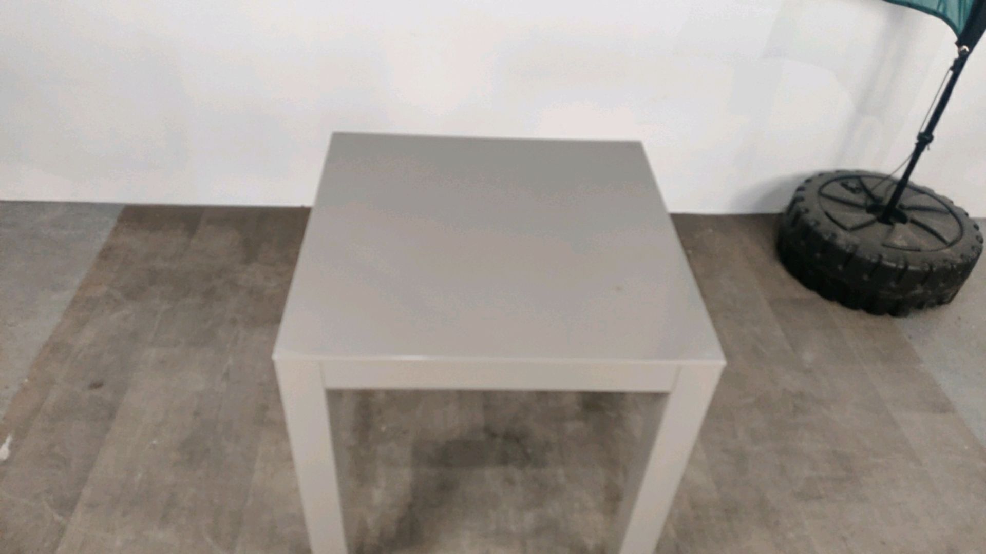 Large Side Table - Grey Gloss Finished - Image 3 of 4