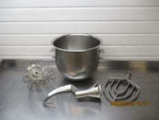 hobart bowl with 20 l capacity with hook and beater, No whisk