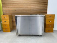 Stainless Steel Servery Counter On Wheels