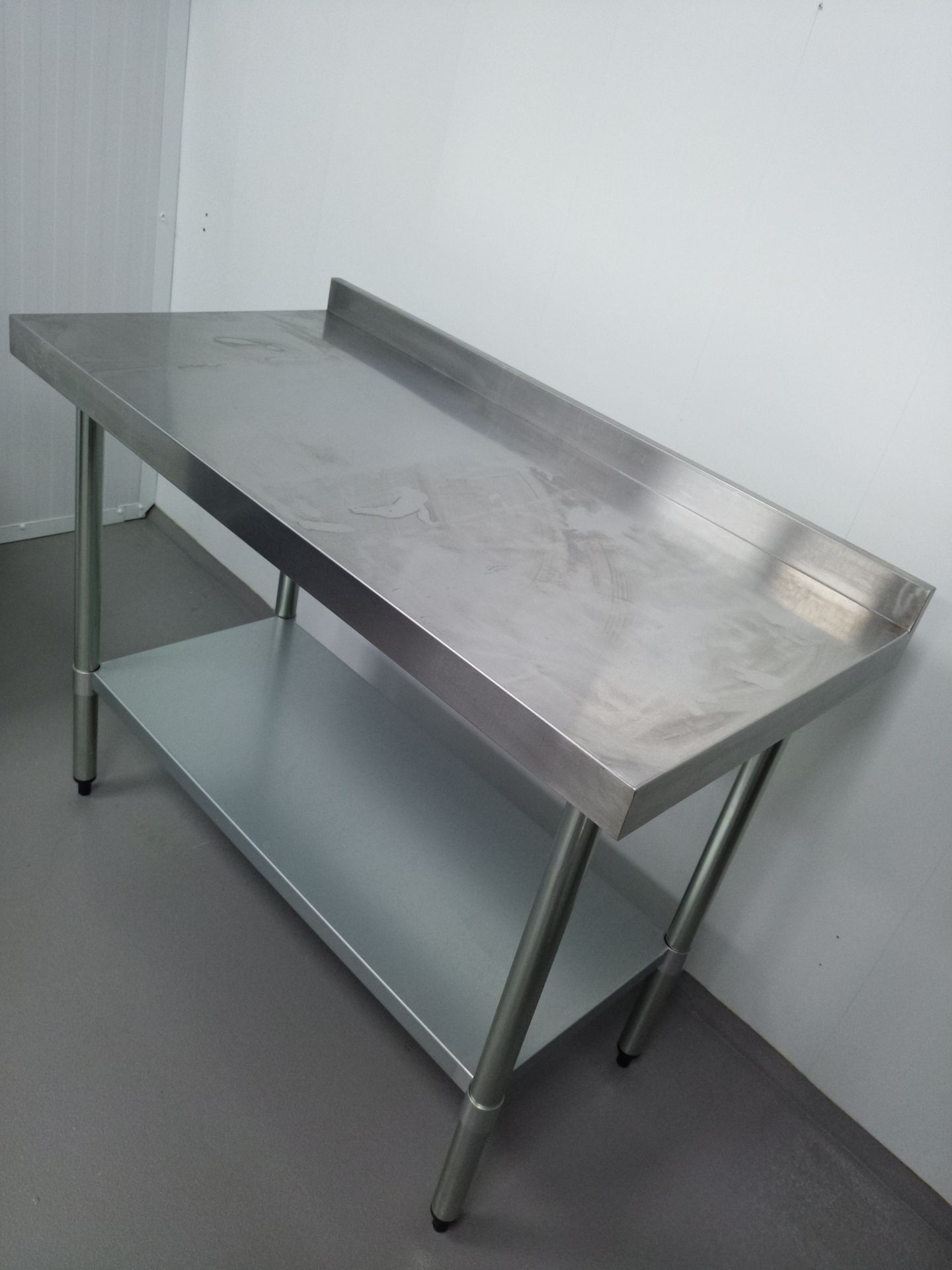 Vogue Stainless Steel Table with Upstand 1200mm - Image 2 of 2