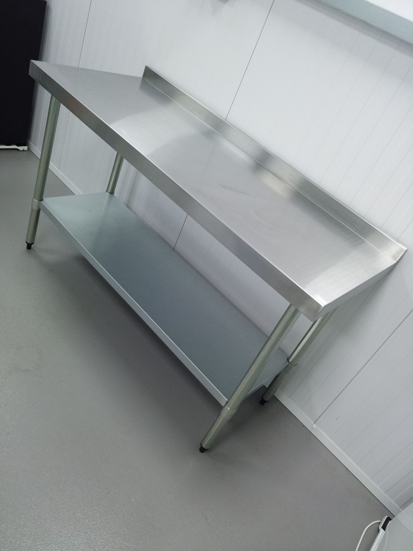 Vogue Stainless Steel Table with Upstand 1500mm - Image 2 of 2
