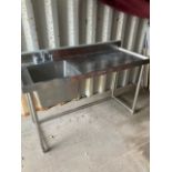 Simply Stainless Steel Preparation Table With Sink