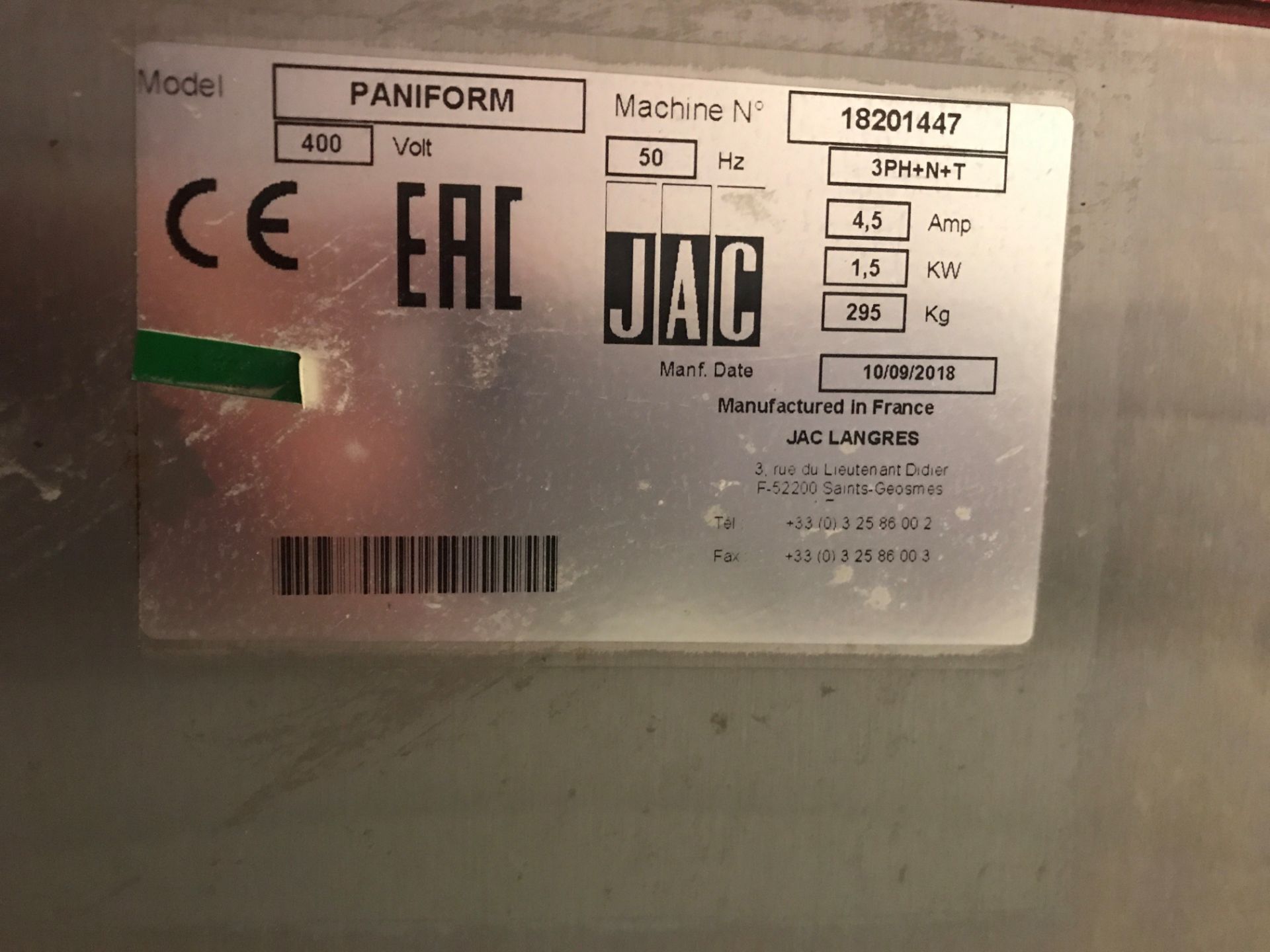 JAC Paniform Hydraulic Dough Divider - Image 4 of 4