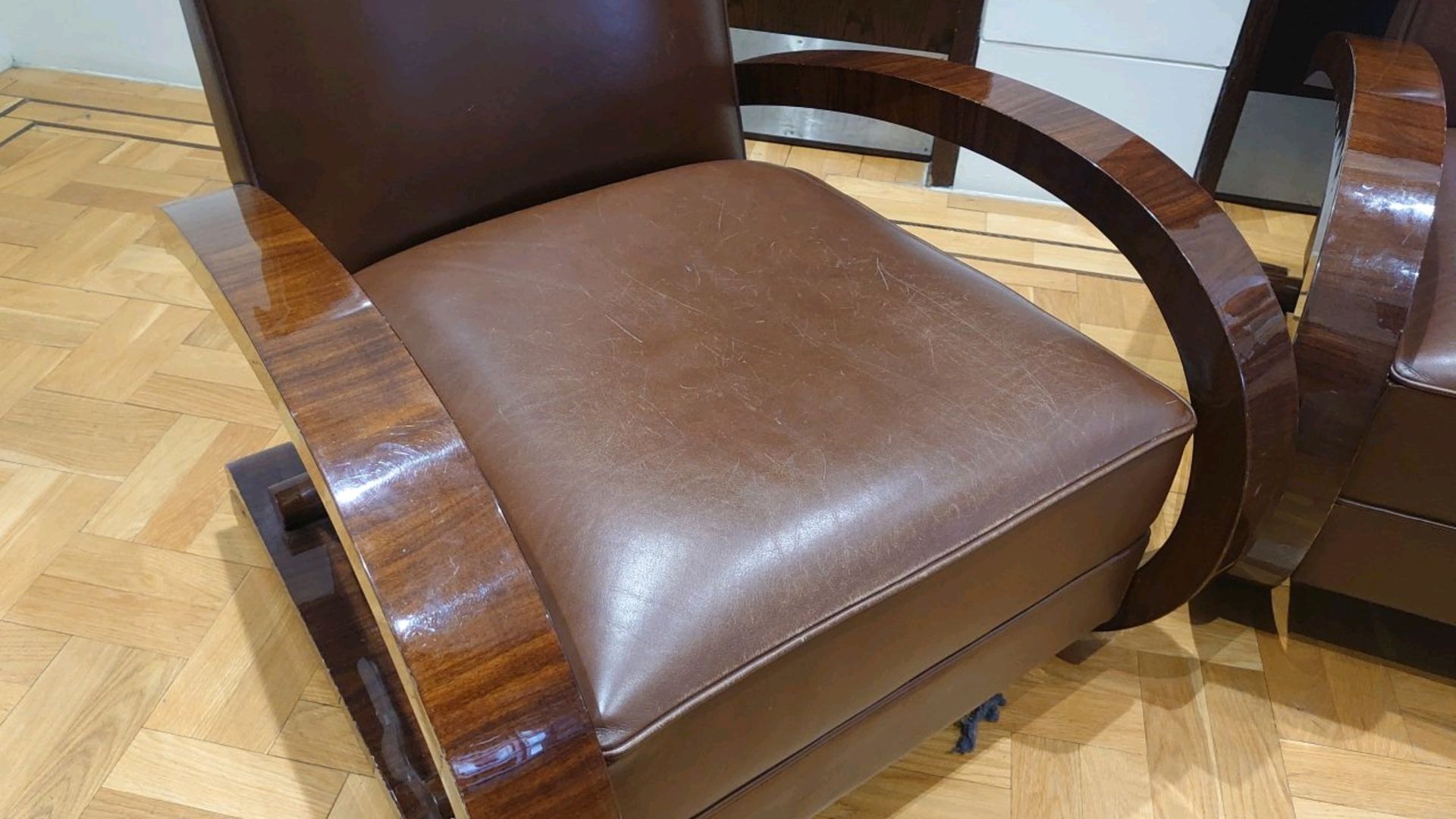 Leather Arm Chairs - Image 3 of 3