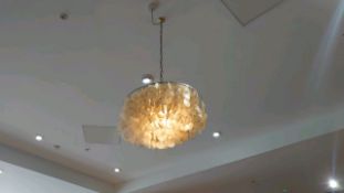 Bespoke Cream Ceiling Light with Shades