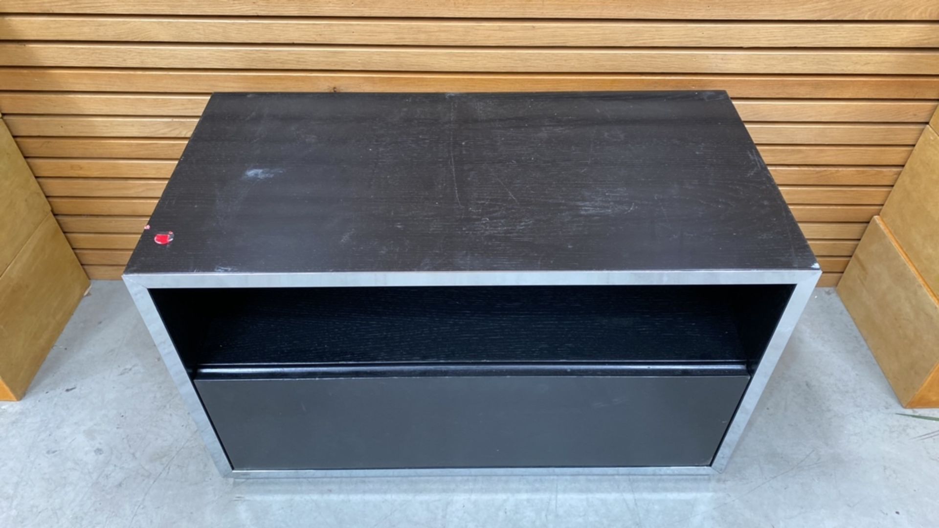 Black Wooden Storage Unit - Image 2 of 3