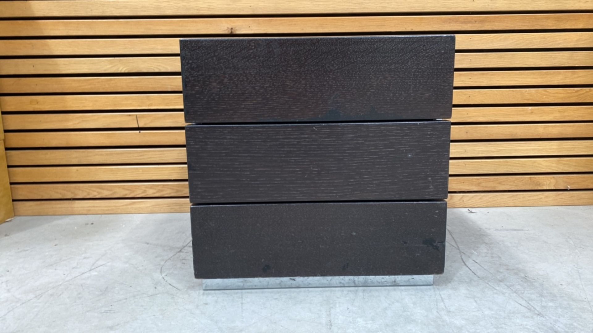 Black Wooden Side Table With 2 Draws