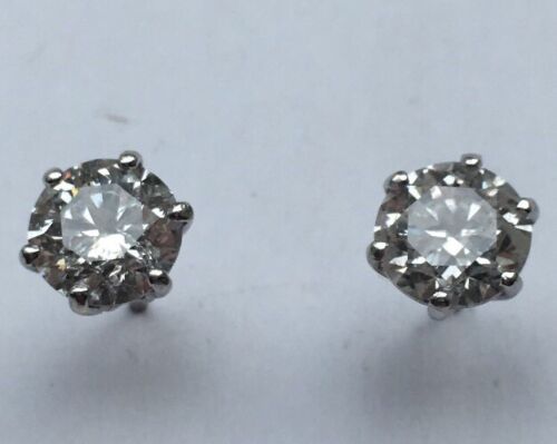 3.60ct Diamond Solitaire Earrings 18ct Gold Studs - Image 6 of 12