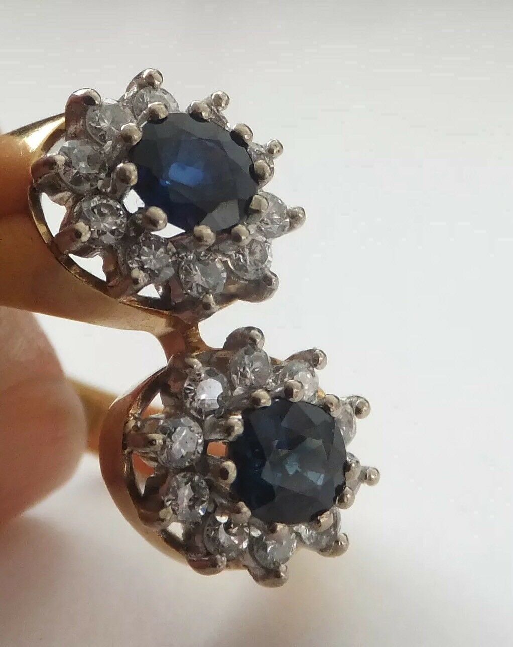 Vintage 18ct Gold Sapphire & Diamond Ring - Image 3 of 6